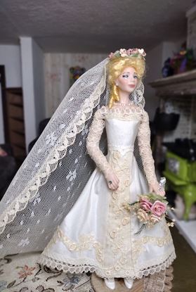 Picture of Porcelain Bride Dollhouse Doll